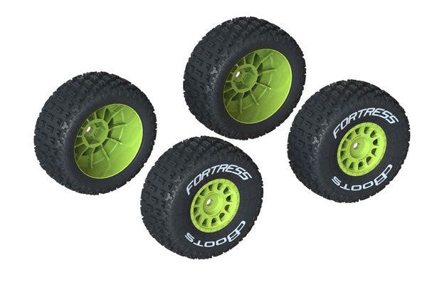 Arrma ARA550116 550116 dBoots FORTRESS Tire Set Glued Red 2 Pairs : Mojave Grom