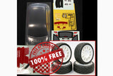 CARROZZERIA TRASPARENTE 500 ABARTH ASSETTO CORSE + ACCESSORI E GOMME