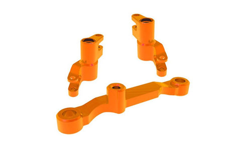 SET RINVIO STERZO IN ALLUMINIO 6061-T6 -ARANCIO - 10743-ORNG