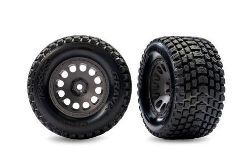 GOMME GRAVIX ANTERIORI INCOLLATE SU CERCHI GRIGIO ANTRACITE - 10772-GRAY