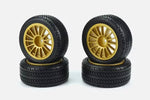 TRENO DI GOMME COMPLETE CON CERCHIO (ORO) PER M48S - 16478