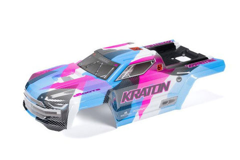 CARROZZERIA VERNICIATA BLU/ROSA CON DECALS  KRATON V6 - ARA-1518
