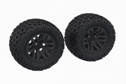PNEUMATICI DBOOTS FORTRESS MT INCOLLATI SU CERCHIO NERO - ARA-1608
