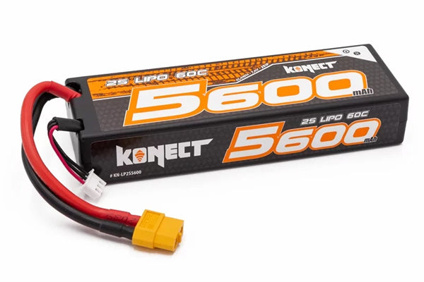 Batteria Lipo 7.4V 5000mAh 40C Con Spina XT60 - 2S Ricaricabile Per Drone RC, Auto E Aerei Da Corsa - 2