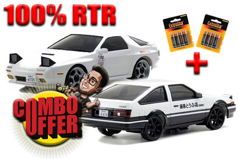 MINI-Z FIRST COMBO - TOYOTA TRUENO AE86 + MAZDA RX-7 FC3S  - RTR ON-ROAD 1:28