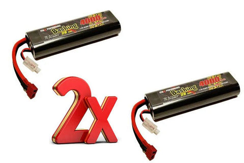 2x BASHING BATTERIA LIPO 2S 7,4V 4000MAH 50C [DEANS]