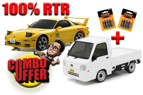 MINI-Z FIRST COMBO - MAZDA RX-7 FD3S + SUBARU SAMBAR - RTR ON-ROAD 1:28