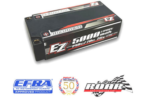 EZPOWER BATTERIA LIPO SHORTY 2S1P 7,6V HV 5000MAH 140/70C [GOLD Ø5,0]