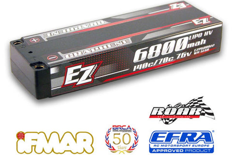 EZPOWER BATTERIA LIPO LCG 2S1P 7,6V HV 6800MAH 140/70C [GOLD Ø5,0]