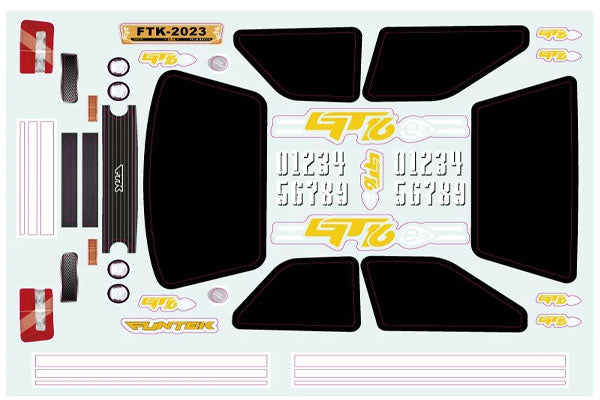 Adesivi Per Carrozzeria Auto RC Drift | Decalcomanie Finestre Scala 1/8 1/10 1/12 | Zeromax RC