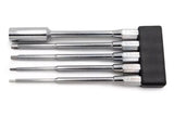 SET PUNTE PER CACCIAVITE IN TITANIO  DA 1,5/2/2,5MM E CHIAVE A TUBO DA 3/7MM