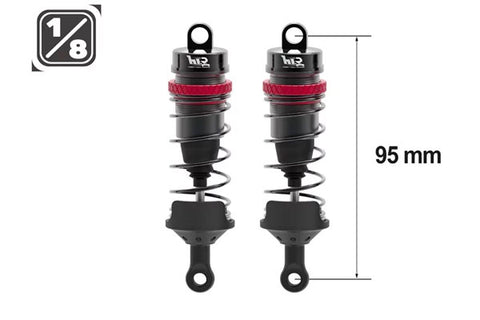 AMMORTIZZATORI 1:8 95MM BIG BORE 16MM + KIT 3 MOLLE (H/M/S) -HTR-508095