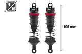 AMMORTIZZATORI 1:8 105MM BIG BORE 16MM + KIT 3 MOLLE (H/M/S) - HTR-508105