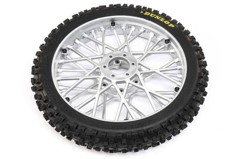 PNEUMATICO DUNLOP MX53 + CERCHIO CROMATO ANTERIORE - LOS46006