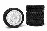 GOMME DA RALLY INCOLLATE SU CERCHIO BIANCO - MX-P103003