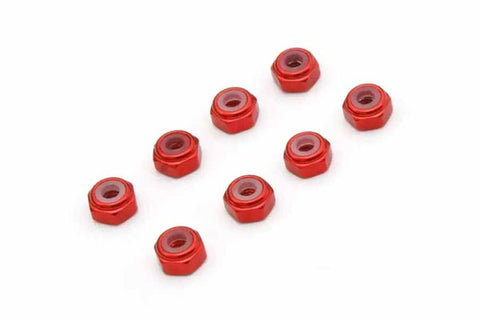 DADI RUOTA AUTOBLOCCANTI M2 ALLUMINIO - ROSSO - MZW128R