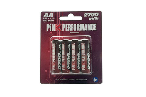 BATTERIE RICARICABILI STILO AA - 2700 mAh R6 NI-MH - 4 PEZZI