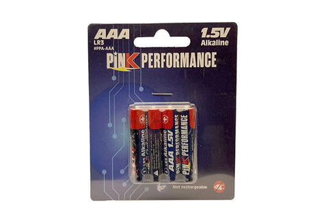 BATTERIE ALCALINE MINISTILO AAA - 1,5V - 4 PEZZI