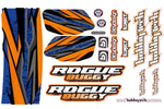 FOGLIO ADESIVI ROGUE BUGGY ARANCIO - STICK-RGBUG-ORO