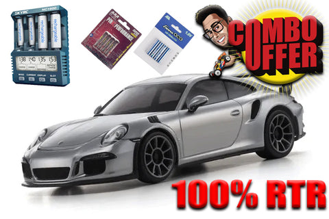 COMBO 100% RTR MR-04 - PORSCHE 911 GT3 RS - SILVER