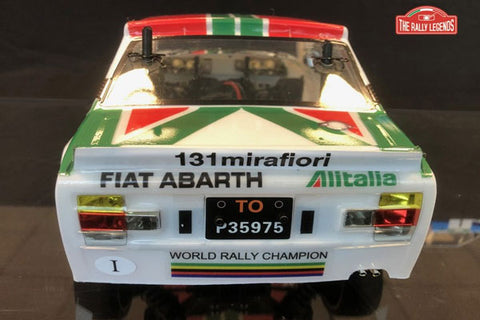 FIAT 131 Abarth Team Alitalia №14 Rally Montecarlo Röhrl/Geistdörfer (1979), white green FIAT 131 Abarth Team Alitalia №14 Rally Montecarlo Röhrl/Geistdörfer (1979), white green