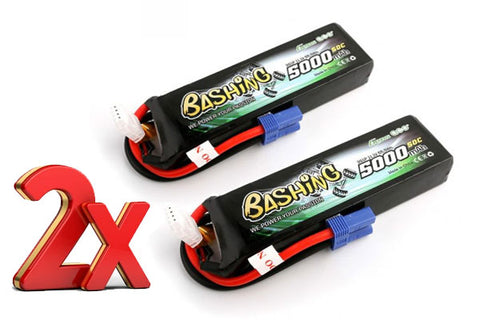 2X BATTERIA LIPO 3S 11,1V 5000MAH 50C [EC5]